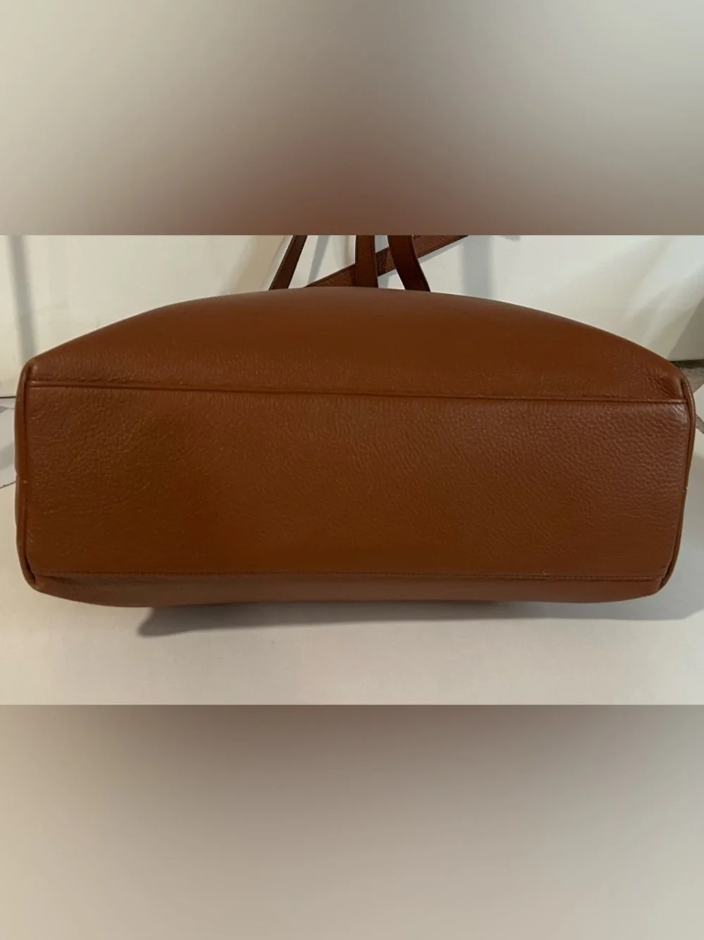 Quince Brown Leather Structured  Tote shoulder bag Large Everyday bag - Picture 9 of 13